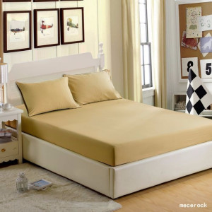 Комплект в цвят БОЗА – чаршаф с ластик и 2 калъфки 